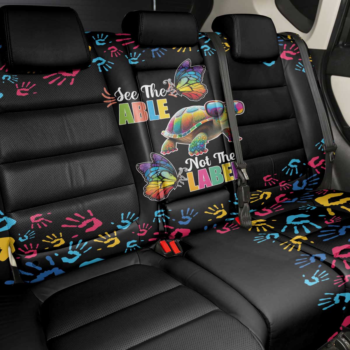 Autism Awareness Month Neurodiversity Back Car Seat Cover 2nd April See The Able Not The Label
