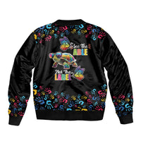 Autism Awareness Month Neurodiversity Bomber Jacket 2nd April See The Able Not The Label