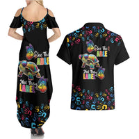 Autism Awareness Month Neurodiversity Couples Matching Summer Maxi Dress and Hawaiian Shirt 2nd April See The Able Not The Label