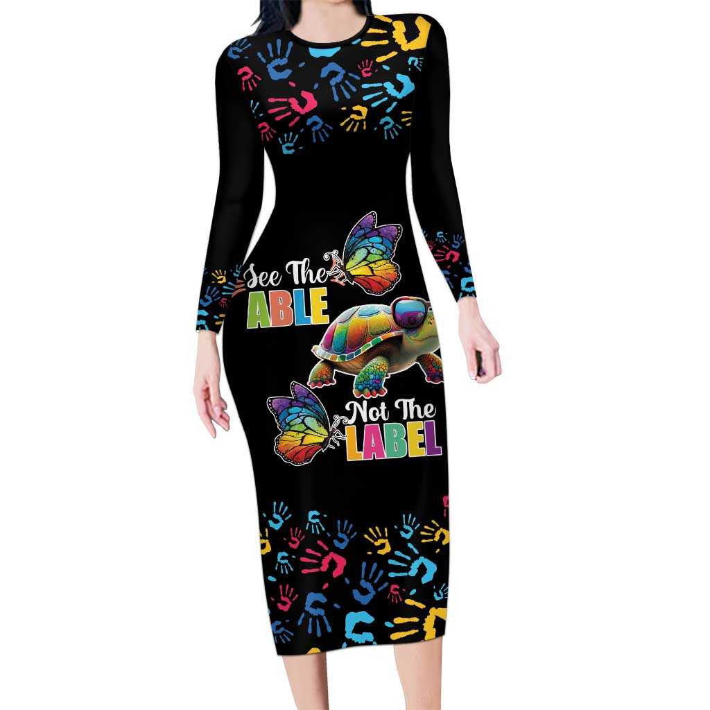 Autism Awareness Month Neurodiversity Family Matching Long Sleeve Bodycon Dress and Hawaiian Shirt 2nd April See The Able Not The Label