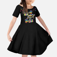 Autism Awareness Month Neurodiversity Family Matching Off The Shoulder Long Sleeve Dress and Hawaiian Shirt 2nd April See The Able Not The Label