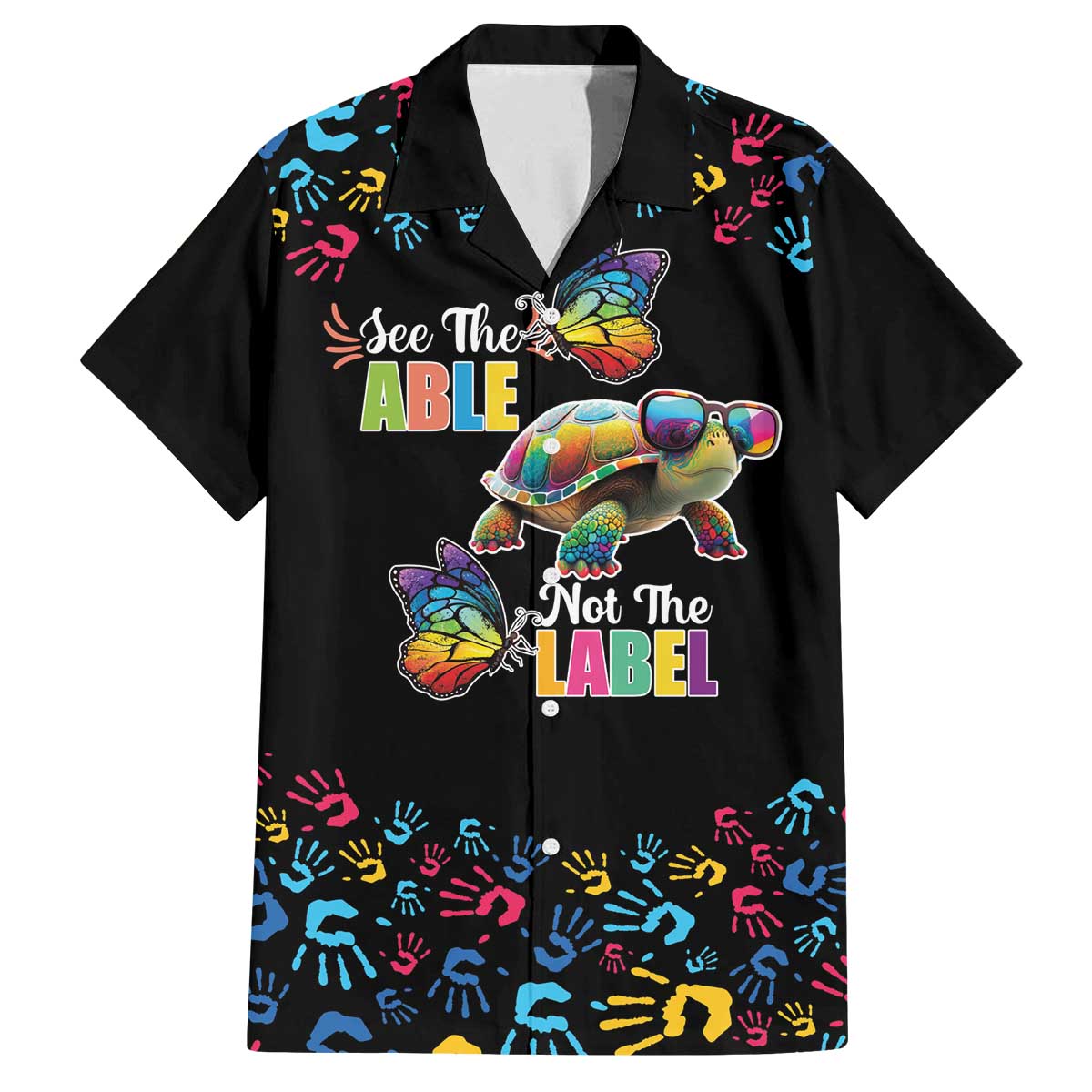 Autism Awareness Month Neurodiversity Family Matching Off The Shoulder Long Sleeve Dress and Hawaiian Shirt 2nd April See The Able Not The Label