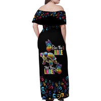 Autism Awareness Month Neurodiversity Family Matching Off Shoulder Maxi Dress and Hawaiian Shirt 2nd April See The Able Not The Label