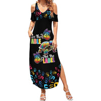 Autism Awareness Month Neurodiversity Family Matching Summer Maxi Dress and Hawaiian Shirt 2nd April See The Able Not The Label