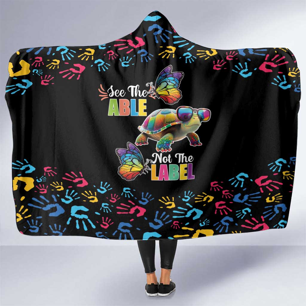Autism Awareness Month Neurodiversity Hooded Blanket 2nd April See The Able Not The Label