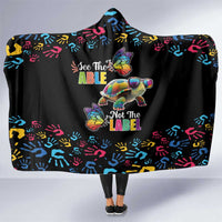 Autism Awareness Month Neurodiversity Hooded Blanket 2nd April See The Able Not The Label