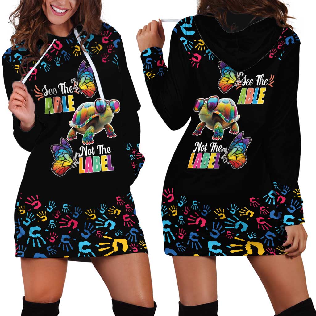 Autism Awareness Month Neurodiversity Hoodie Dress 2nd April See The Able Not The Label