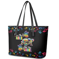 Autism Awareness Month Neurodiversity Leather Tote Bag 2nd April See The Able Not The Label