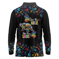 Autism Awareness Month Neurodiversity Long Sleeve Polo Shirt 2nd April See The Able Not The Label
