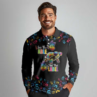 Autism Awareness Month Neurodiversity Long Sleeve Polo Shirt 2nd April See The Able Not The Label