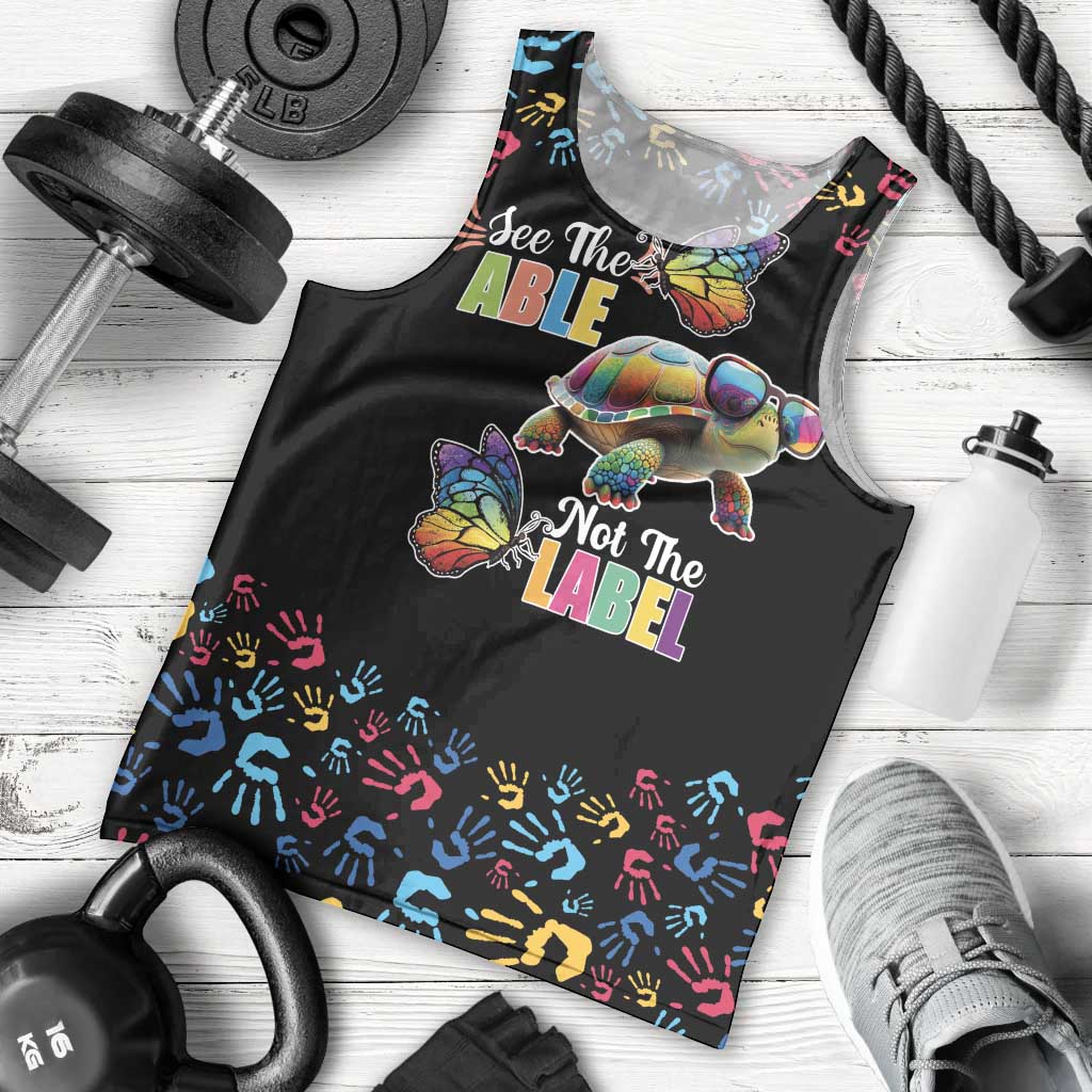 Autism Awareness Month Neurodiversity Men Tank Top 2nd April See The Able Not The Label