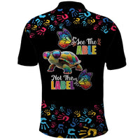 Autism Awareness Month Neurodiversity Polo Shirt 2nd April See The Able Not The Label