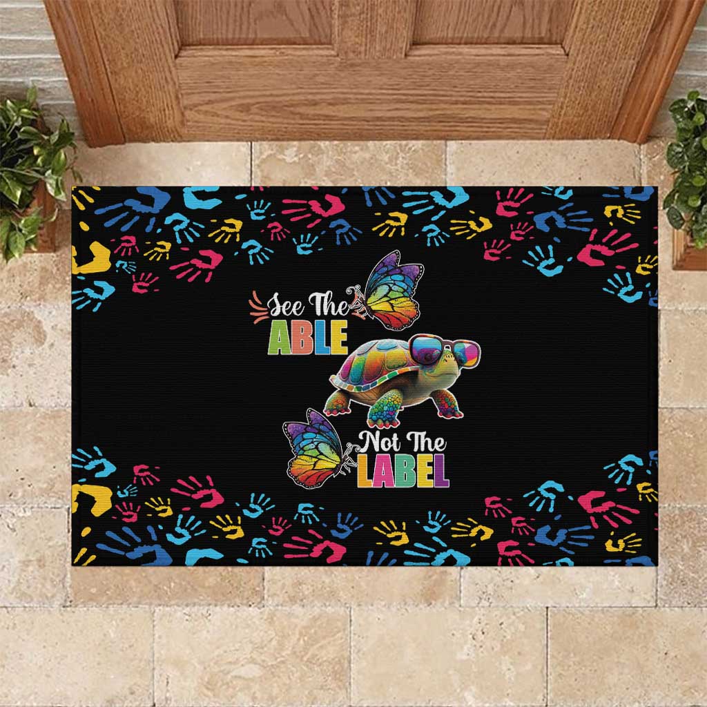 Autism Awareness Month Neurodiversity Rubber Doormat 2nd April See The Able Not The Label