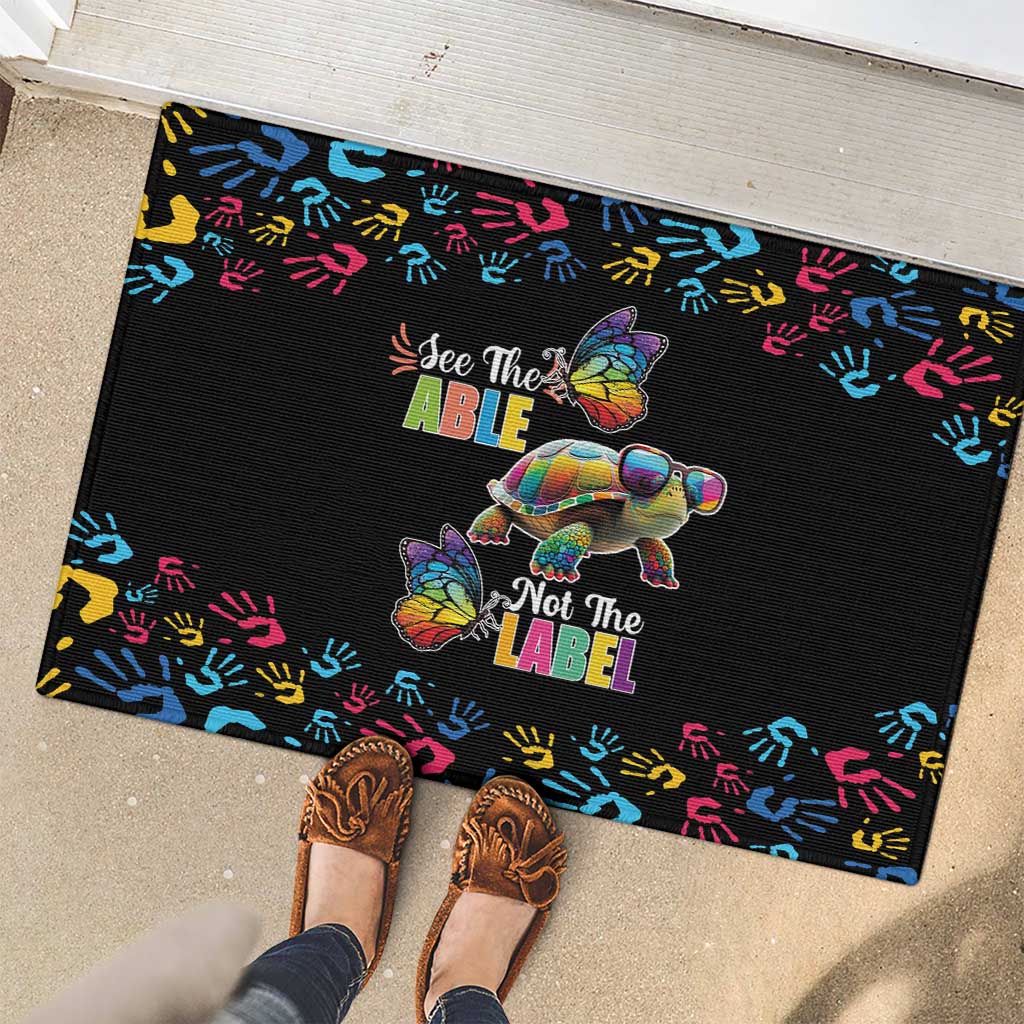 Autism Awareness Month Neurodiversity Rubber Doormat 2nd April See The Able Not The Label