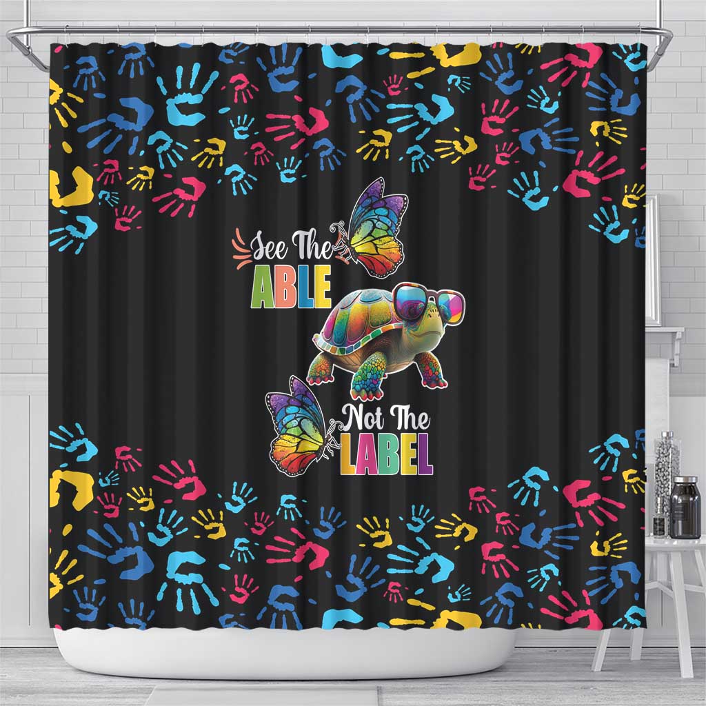 Autism Awareness Month Neurodiversity Shower Curtain 2nd April See The Able Not The Label