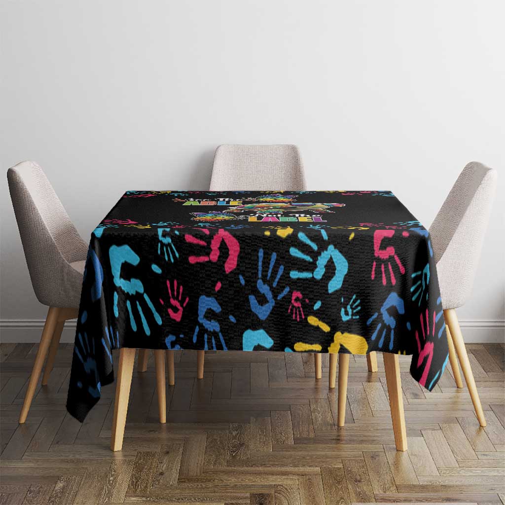 Autism Awareness Month Neurodiversity Tablecloth 2nd April See The Able Not The Label
