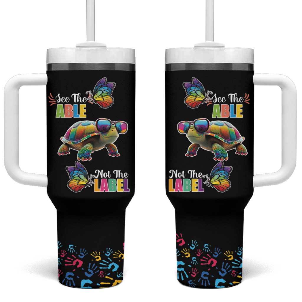 Autism Awareness Month Neurodiversity Tumbler With Handle 2nd April See The Able Not The Label