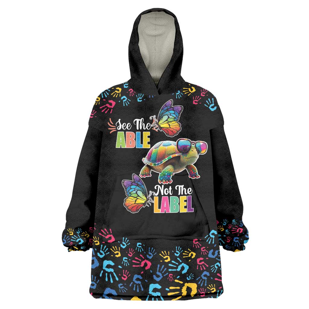 Autism Awareness Month Neurodiversity Wearable Blanket Hoodie 2nd April See The Able Not The Label