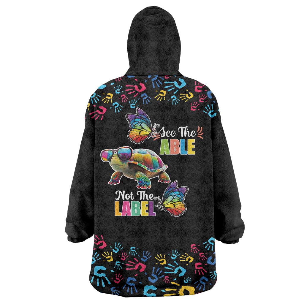 Autism Awareness Month Neurodiversity Wearable Blanket Hoodie 2nd April See The Able Not The Label