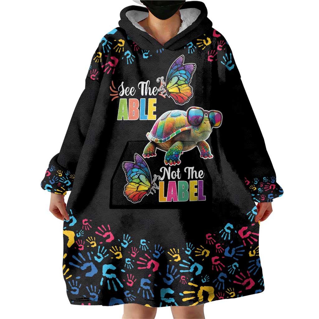 Autism Awareness Month Neurodiversity Wearable Blanket Hoodie 2nd April See The Able Not The Label