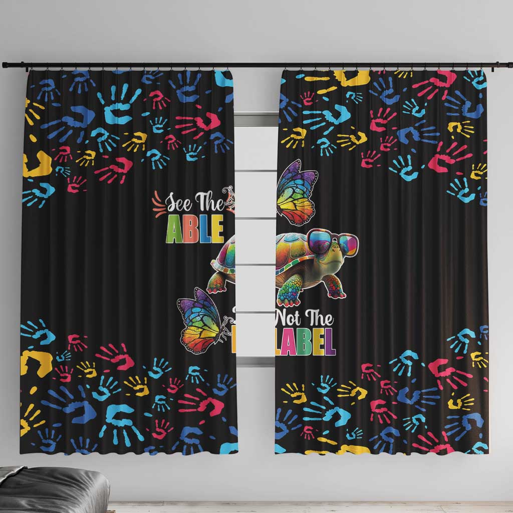 Autism Awareness Month Neurodiversity Window Curtain 2nd April See The Able Not The Label