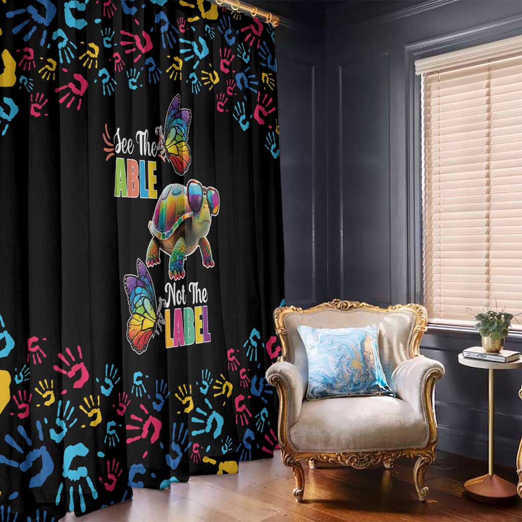 Autism Awareness Month Neurodiversity Window Curtain 2nd April See The Able Not The Label