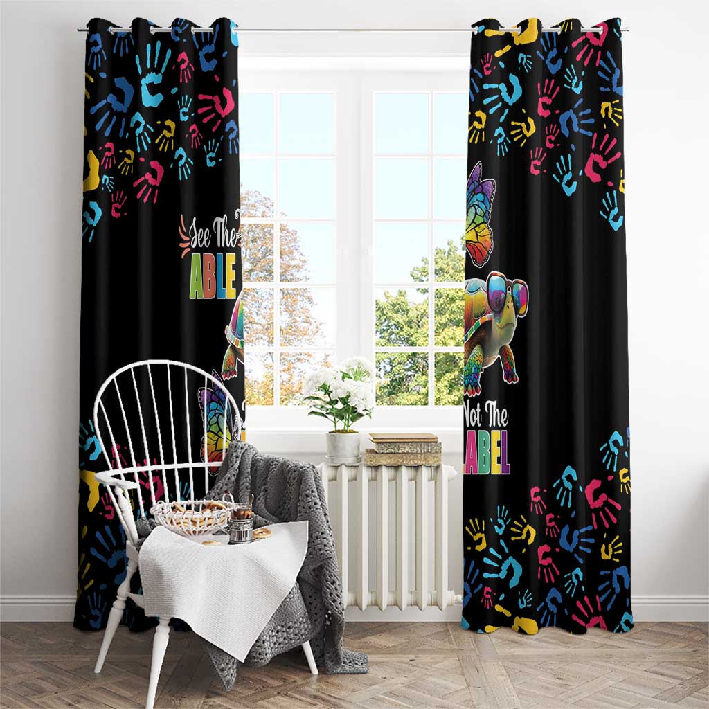 Autism Awareness Month Neurodiversity Window Curtain 2nd April See The Able Not The Label