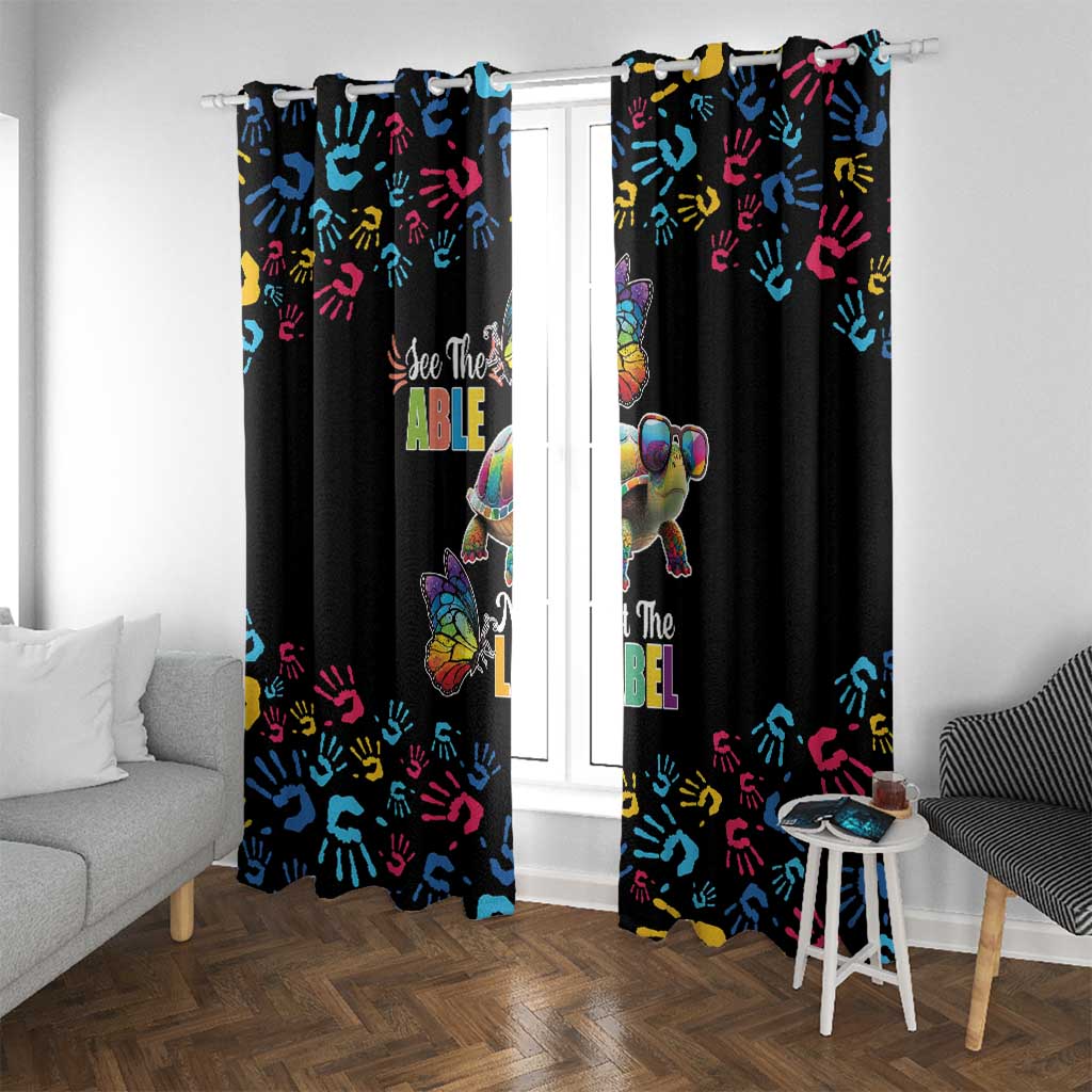 Autism Awareness Month Neurodiversity Window Curtain 2nd April See The Able Not The Label