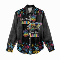 Autism Awareness Month Neurodiversity Women Casual Shirt 2nd April See The Able Not The Label