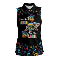 Autism Awareness Month Neurodiversity Women Sleeveless Polo Shirt 2nd April See The Able Not The Label