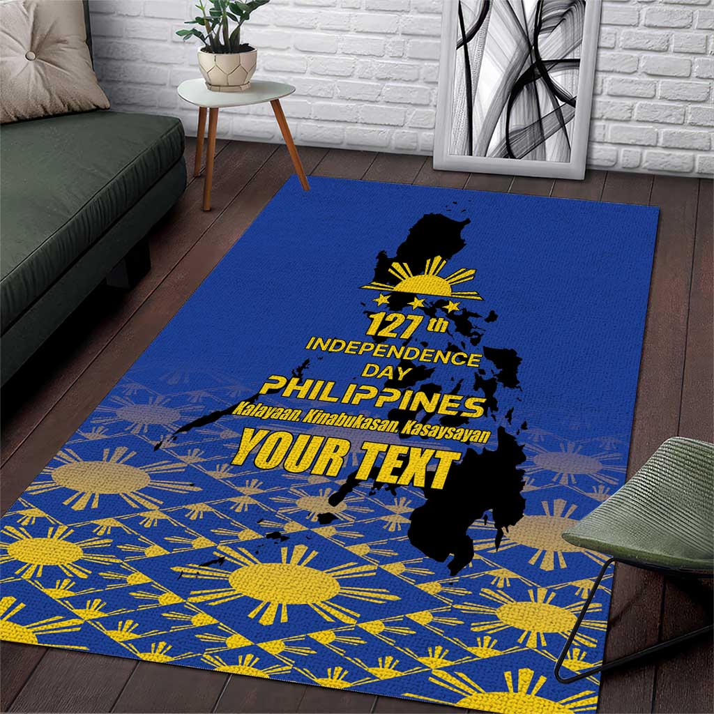 Philippines Independence Day Area Rug Kalayaan Kinabukasan Kasaysayan