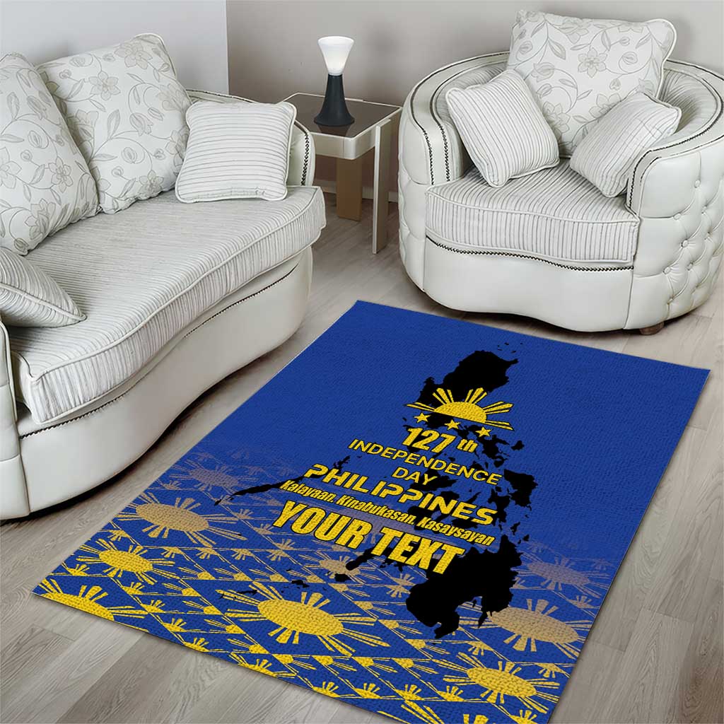 Philippines Independence Day Area Rug Kalayaan Kinabukasan Kasaysayan