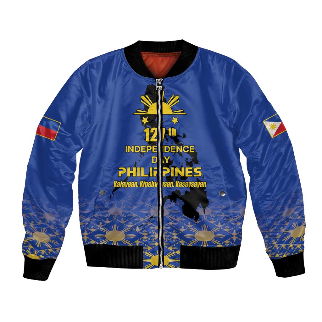 Philippines Independence Day Bomber Jacket Kalayaan Kinabukasan Kasaysayan