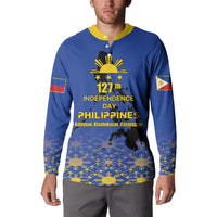 Philippines Independence Day Button Sweatshirt Kalayaan Kinabukasan Kasaysayan