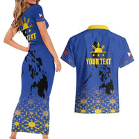 Philippines Independence Day Couples Matching Short Sleeve Bodycon Dress and Hawaiian Shirt Kalayaan Kinabukasan Kasaysayan