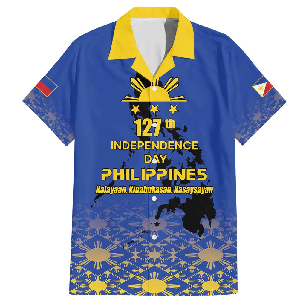 Philippines Independence Day Family Matching Off Shoulder Maxi Dress and Hawaiian Shirt Kalayaan Kinabukasan Kasaysayan