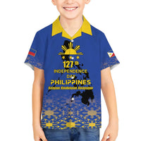 Philippines Independence Day Family Matching Off Shoulder Short Dress and Hawaiian Shirt Kalayaan Kinabukasan Kasaysayan