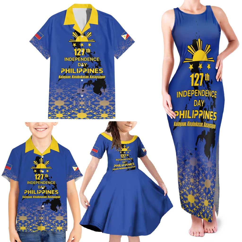 Philippines Independence Day Family Matching Tank Maxi Dress and Hawaiian Shirt Kalayaan Kinabukasan Kasaysayan