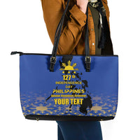 Philippines Independence Day Leather Tote Bag Kalayaan Kinabukasan Kasaysayan