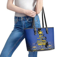 Philippines Independence Day Leather Tote Bag Kalayaan Kinabukasan Kasaysayan