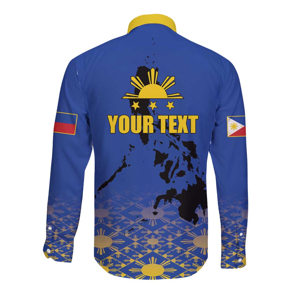 Philippines Independence Day Long Sleeve Button Shirt Kalayaan Kinabukasan Kasaysayan