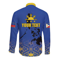 Philippines Independence Day Long Sleeve Button Shirt Kalayaan Kinabukasan Kasaysayan