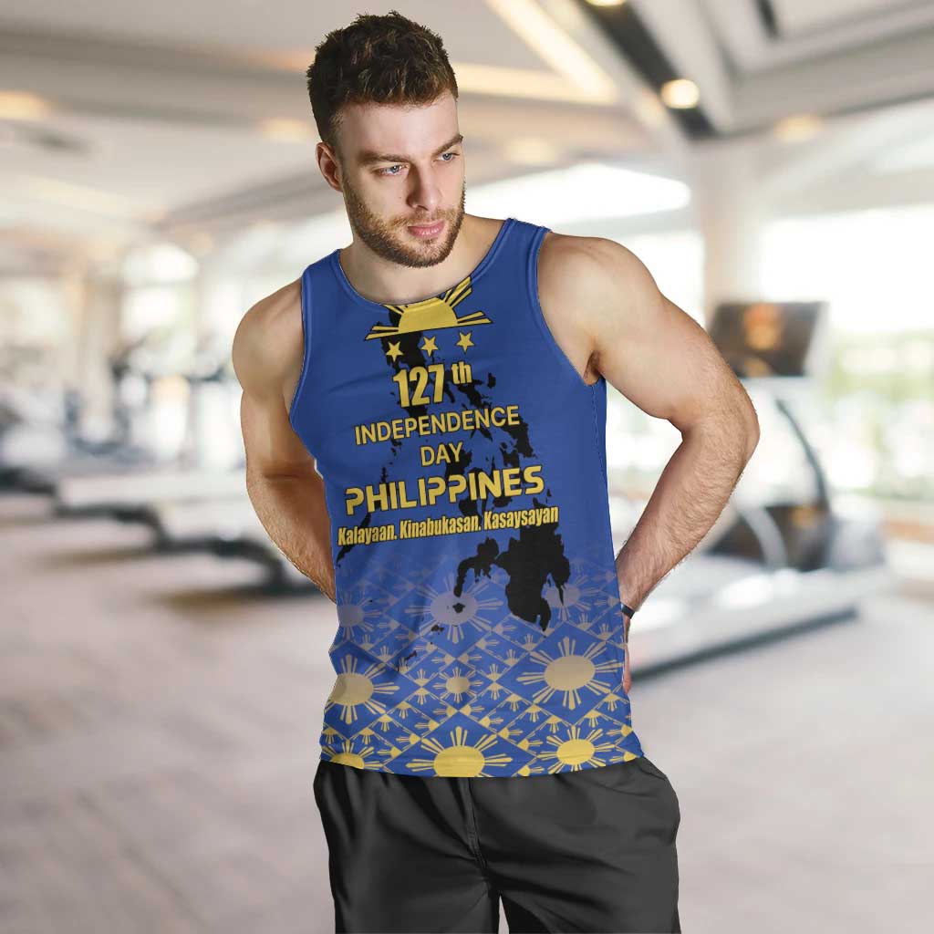 Philippines Independence Day Men Tank Top Kalayaan Kinabukasan Kasaysayan