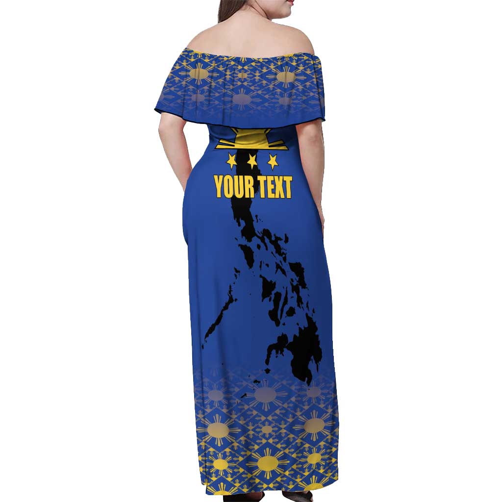Philippines Independence Day Off Shoulder Maxi Dress Kalayaan Kinabukasan Kasaysayan