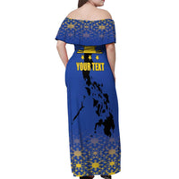 Philippines Independence Day Off Shoulder Maxi Dress Kalayaan Kinabukasan Kasaysayan