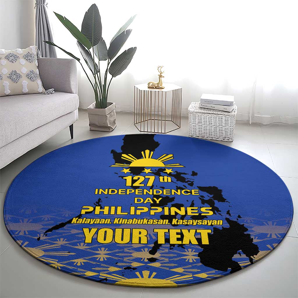 Philippines Independence Day Round Carpet Kalayaan Kinabukasan Kasaysayan