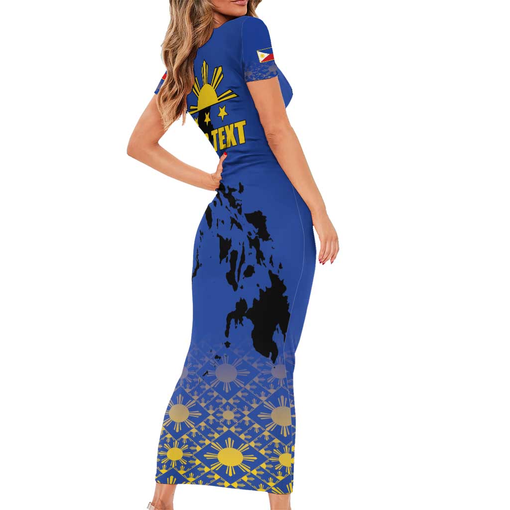 Philippines Independence Day Short Sleeve Bodycon Dress Kalayaan Kinabukasan Kasaysayan