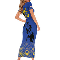 Philippines Independence Day Short Sleeve Bodycon Dress Kalayaan Kinabukasan Kasaysayan