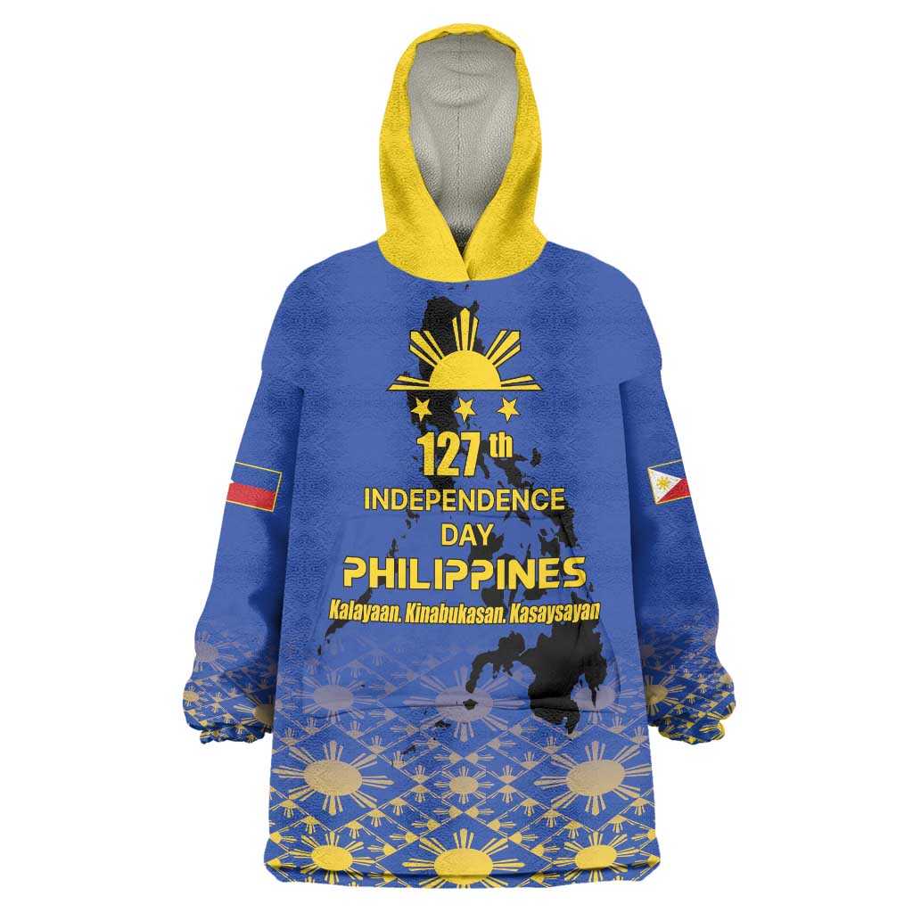 Philippines Independence Day Wearable Blanket Hoodie Kalayaan Kinabukasan Kasaysayan