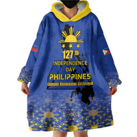 Philippines Independence Day Wearable Blanket Hoodie Kalayaan Kinabukasan Kasaysayan